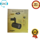 Spot de Trilho LED Preto Direcionável 10W – 3000K | Kit com 6 Unidades