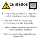 Kit 3 Refletores Led 100w A Prova D Agua Ip66 127/220v Preto Branco-frio