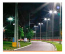 💡 Luminária Pública LED 100W com Base Relé IP66 Branco Frio Bivolt