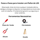 Plafon LED Slim Quadrado 25W Luz Fria 6500K – Focconoled
