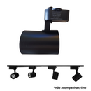 🔦 Spot de Trilho LED Preto Direcionável 10W 3000K – Kit com 4 Unidades